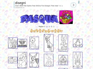 Screenshot sito: Pasqua a disegni