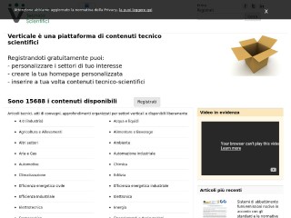 Screenshot sito: Verticale.net
