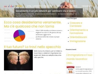 Screenshot sito: Socialidarity.it