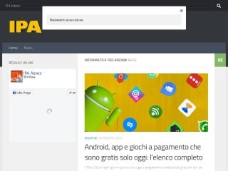 Screenshot sito: InformaticaPerAnziani