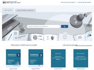 Screenshot sito: OpenProf