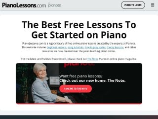 Screenshot sito: Pianolessons.com