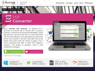 Screenshot sito: Icecream PDF Converter