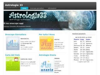 Screenshot sito: Astrologia33.com