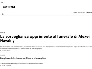Screenshot sito: Wired Italia