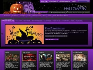 Screenshot sito: Halloween Milano