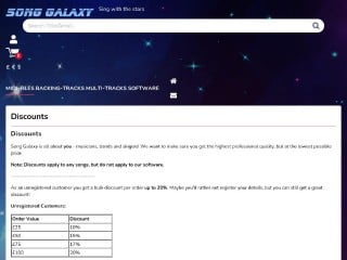 Screenshot sito: Galaxy Karaoke Player