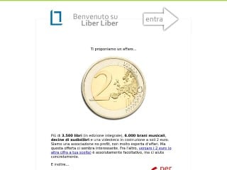 Screenshot sito: Liber Liber