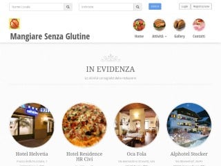 Screenshot sito: Mangiare Senza Glutine