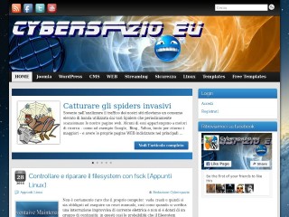 Screenshot sito: Cyberspazio.eu