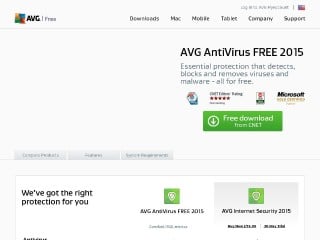 Screenshot sito: AVG Anti-Spyware Free