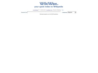 Screenshot sito: Wikiwax