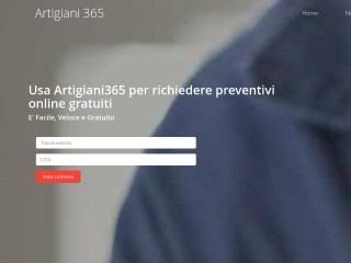 Screenshot sito: Artigiani365
