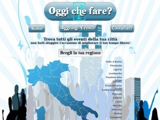 Screenshot sito: Oggichefare.it