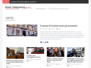 Screenshot sito: News Campania