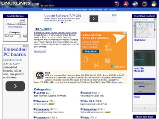 Screenshot sito: Linux Links
