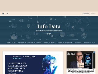 Screenshot sito: Info Data Blog