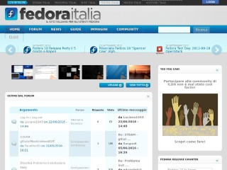 Screenshot sito: Fedora-it.org