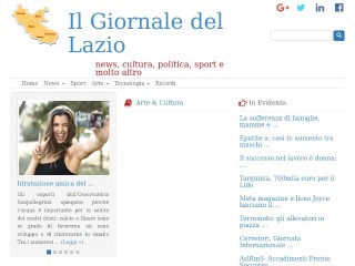 Screenshot sito: Il Giornale del Lazio
