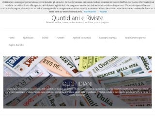 Screenshot sito: Quotidiani e Riviste