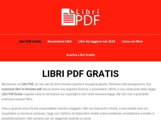 Screenshot sito: Libri Pdf