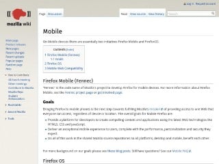 Screenshot sito: Mozilla Minimo