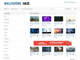 Screenshot sito: Wallpapers Haze