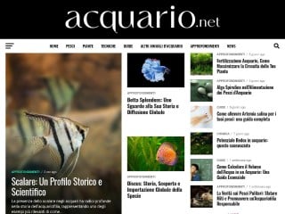 Screenshot sito: Acquario.net