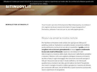 Screenshot sito: SitiNuovi via email