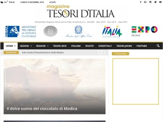 Screenshot sito: Tesori D'Italia