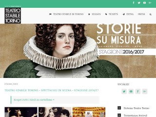 Screenshot sito: Teatro Stabile