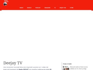 Screenshot sito: Deejay TV