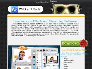 Screenshot sito: Webcameffects