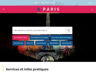 Screenshot sito: Paris.fr