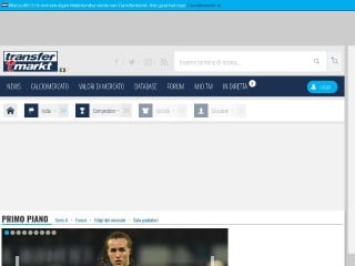 Screenshot sito: Transfermarkt.it