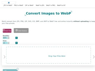 Screenshot sito: To WebP