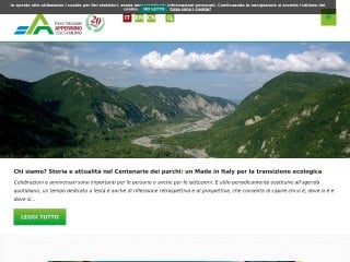 Screenshot sito: ParcoAppennino.it