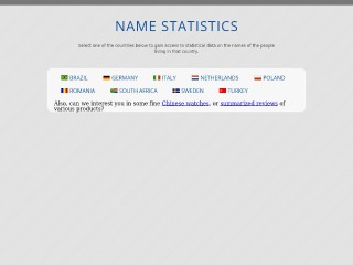 Screenshot sito: Name-statistics.org