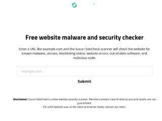 Screenshot sito: Sitecheck Sucuri