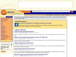 Screenshot sito: DevX.com