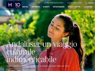 Screenshot sito: H10 Hotels