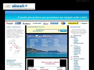 Screenshot sito: Aliscafi.it