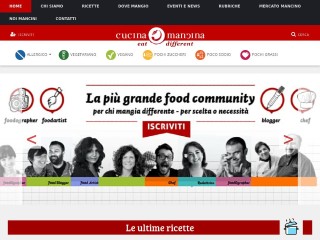 Screenshot sito: CucinaMancina