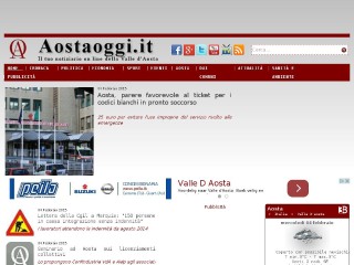 Screenshot sito: Aostaoggi.it