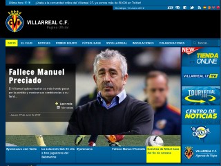 Screenshot sito: Villarreal