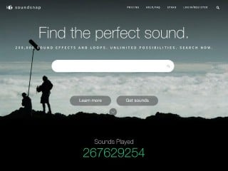 Screenshot sito: Soundsnap
