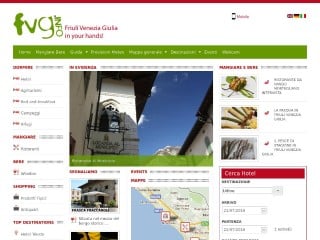 Screenshot sito: Friuli Venezia Giulia Turismo