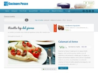 Screenshot sito: CucinarePesce.com