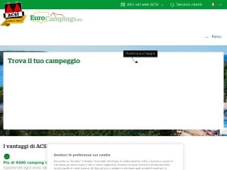 Screenshot sito: Eurocampings.it