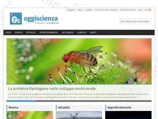 Screenshot sito: Oggiscienza.it